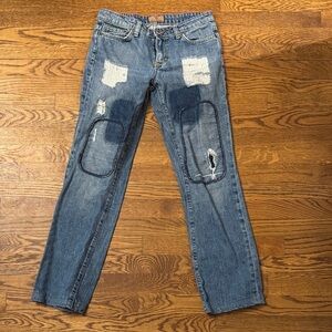 Future Prescription Distressed Straight Leg Jeans size 28